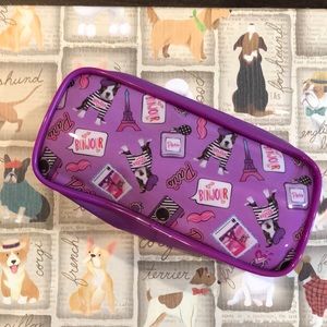 French Bulldog/Boston Terrier makeup bag. NWT